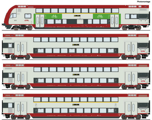 Roco 6220148 - CFL Set 4-teilig Doppelstockwagen Ep. 6, AC-digital-Sound