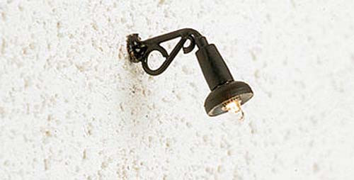 Brawa 4621 - Wandlampe für BWs BD Fabriken Abmessung 12 x 12 mm Ersatzbirne 3264 tragende Teile aus