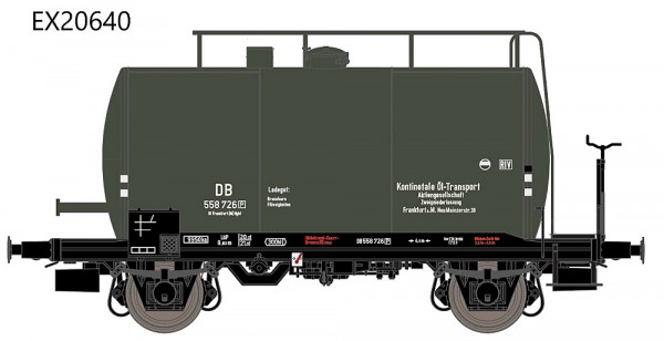 Exacttrain 20640 - DB 30m3 Uedinger Kesselwagen ohne Bremserhaus Konti 558 726 [P]