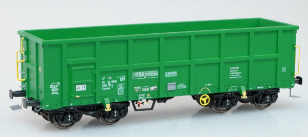 NME 540690 - NS offener Güterwagen Eamnos "On Rail", m. Zugschl.bel. DE, DC/DCC, grün, o. Logo