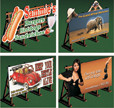 Proses PLS-010 - Set Reklametafeln Lasergeschnittene Bausatz Bausatz Nr. 2 (4er Set)