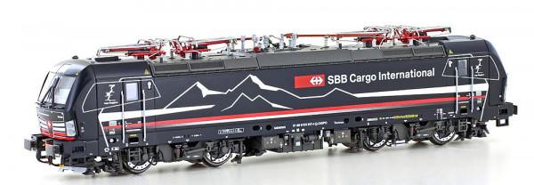 LSModels 17618S - SBB Ellok Reihe 193 Vectron schwarz, 4 Pantographen, SBB-Cargo, Lago Maggiore Ep.6