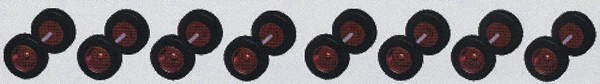 VK 99041 - Radsatz einzeln bereift, rot, 11,7 mm Durchmesser