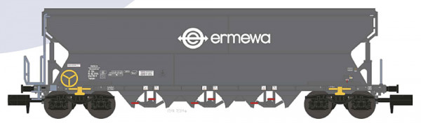 NME 212630 - SNCF Getreidesilowagen Tagnpps 101m³ dunkelgrau Ep.6, "ERMEWA"