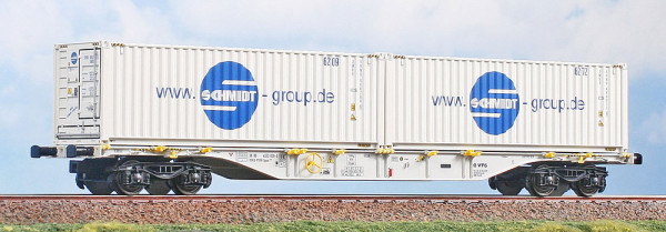 XT-Train XT-2361000 - FS Containertragwagen Sgns der VTG Ep.6, beladen mit 2x Container "schmidt-gro