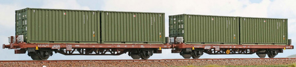 ACME 45108- FS Set 2-teilig Flachwagen Kgps mit Militärcontainer Ep. 4-5
