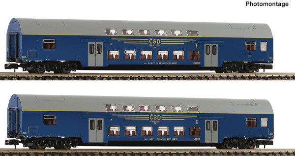 Fleischmann 6260092 - CSD 2er Set DoSto Wagen CSD E4