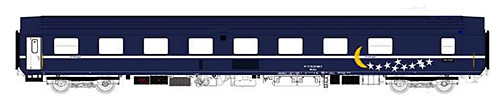 LSModels 47072 - ÖBB Schlafwagen WLAm "TEN" blau Ep. 5b, blaues Dach, Mond und Sterne Embleme