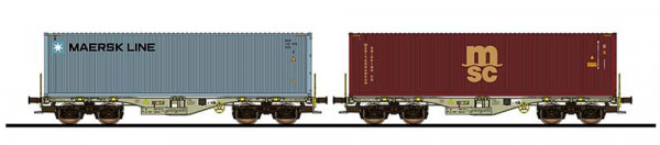 ESU 36605 - DB AG Containertragwagen Sgmmn Ep.6, 2x Container "Maersk Line" + "MSC"