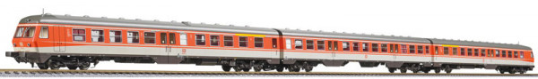 Liliput 133179 - DB Dieseltriebzug BR 614/914 3-teilig blutprange/kieselgrau Ep.4, AC-digital