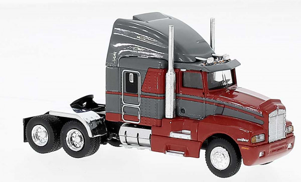 Brekina 85933 - Kenworth T600 grau/rot