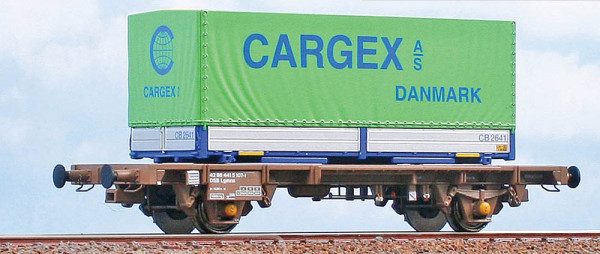 ACME 40514 - DSB Flachwagen Lgmns Ep. 5, mit Aufbau "CARGEX"
