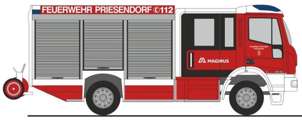 Rietze 68155 - Magirus HLF Team Cab FW Priesendorf