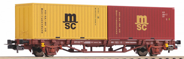 Piko 27750 - Containertragwg. 2x 20´´ MSC Container FS V