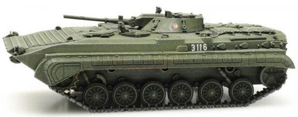 Artitec 6870289 - DDR BMP1 NVA Grün Eisenbahntransport Fertigmodell aus Resin, lackiert