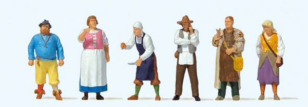 Preiser 24761 - Mittelaltermarkt(2), 6 Figuren