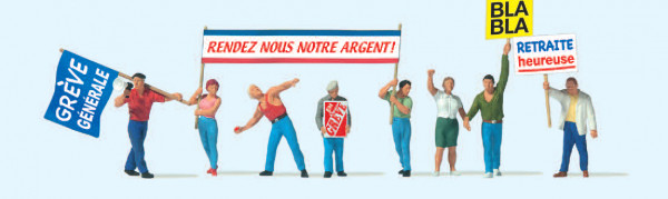 Preiser 10787 - Demonstranten mit Plakate