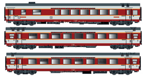 LSmodels 40805AC - 3er Set GC Personenwagen SNCF, Ep.IV, Etendard, C, AC
