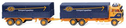 Wiking 043308 - Volvo F89 Pritschenhängerzug