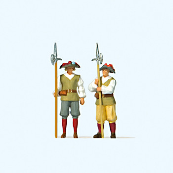 Preiser 28222 - Torwache, 2 Figuren, Mittelaltermarkt