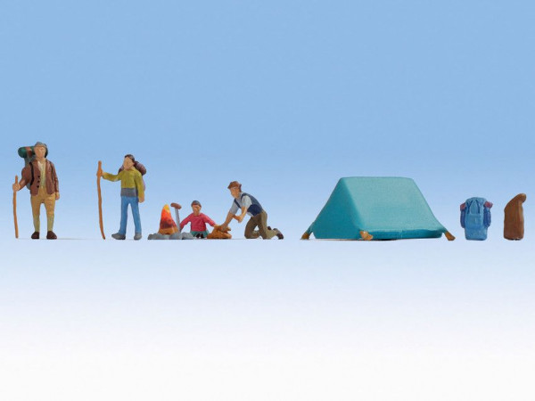 Noch 45876 - Camping 4 Figuren mit Zubehör