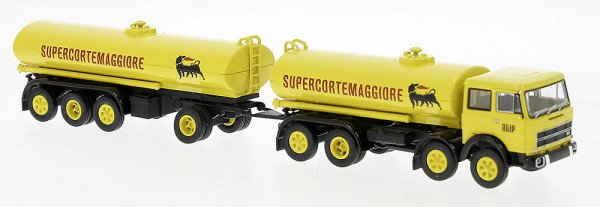 Brekina 58552 - Fiat 691 Millepiedi Tankzug 1970, Agip,