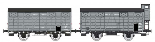 REE WB-683 - MIDI Set gedeckte Güterwagen OCEM19 2-teilig Ep.2
