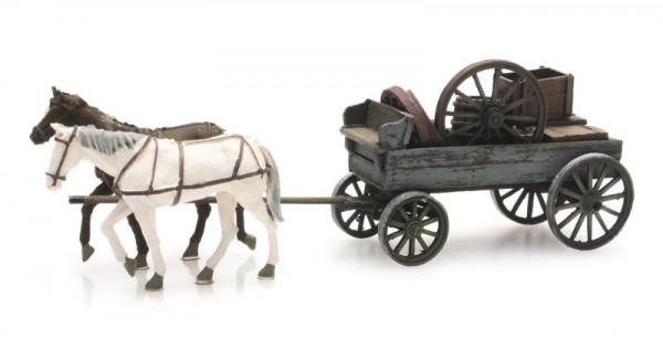 Artitec 387.286 - Flachwagen mit Ladung, Fertigmodell aus Resin, lackiert