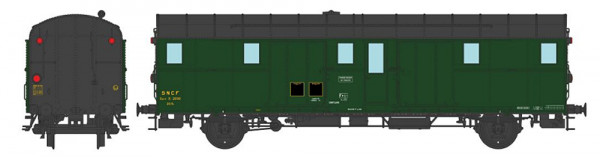 REE VB-312 - SNCF Gepäckwagen OCEM32 Ep.3a, Region-Süd-Ost, Dach und Stirnwagnd schwarz, 3 Schlussli