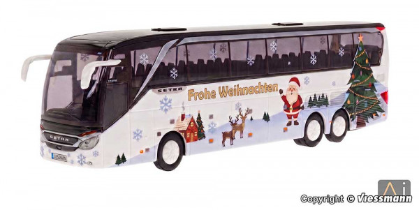Kibri 21236 - Bus Setra S 516 HDH Facelift – Fertigmodell mit Weihnachtsbedruckung