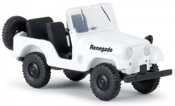 Brekina 58909 - Jeep Universal weiss "Renegade"