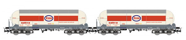 Electrotren HE6099 - RENFE, 2-tlg. Set Ammoniak-Kesselwagen, „ESSO-Saltra” in Ursprungslackierung