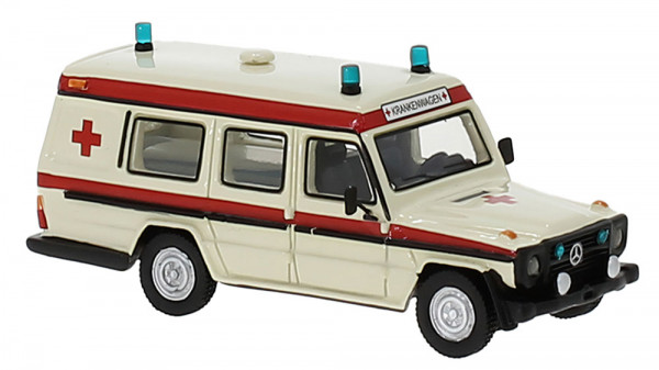 BoS-Modell BOS87825 - Mercedes G-Klasse Binz beige, 1985, Ambulanz,