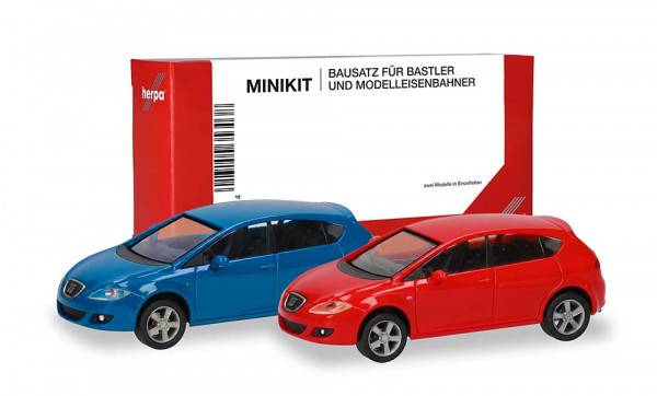 Herpa 013970-003 - MiKi Seat Leon rot/blau 2 St.