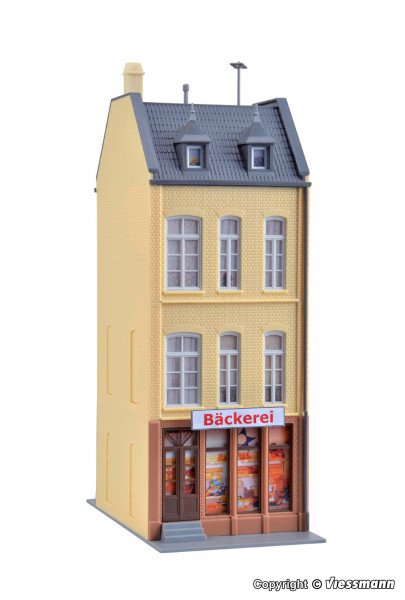 Kibri 38393 - Stadthaus Eiscafe in Düsseldorf 7,5x9x20 cm Stecksystem