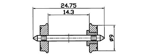 Roco 40266 - RP-25 Radsatz 9 mm einseitig isoliert 2 Stück