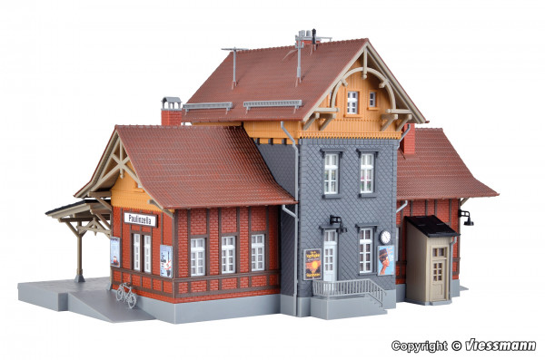 Kibri 39491 - Bahnhof ´Paulinzella´ 25,5x15,5x14 cm Zweifarbenspritzgussverfahren und Stecksystem