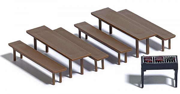 Busch 7782 - Set Bierzeltgarnitur und Grill