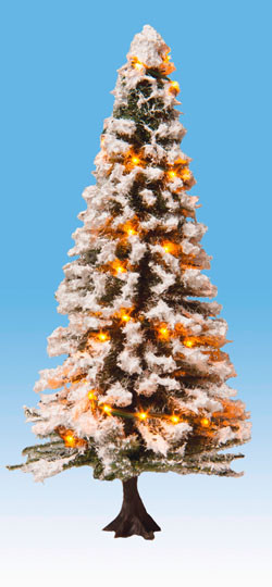 Noch 22130 - Beleuchteter Weihnachtsbaum mit 30 LEDs, verschneit, 12 cm hoch