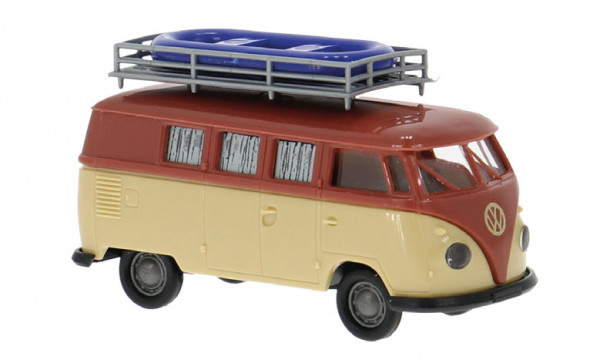 Brekina 31639 - VW T1b Camper mit Dachträger und Boot