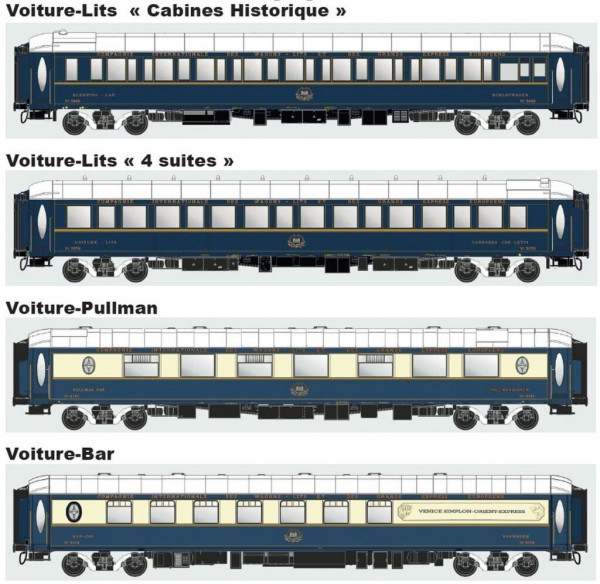 LSmodels MW1007 - 4er Set Personenwagen VSOE, Ep.VI, Set 1