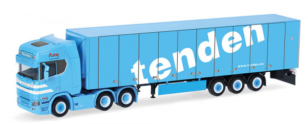 Herpa 321143 - Scania CR 20 HD 6x4 Kühlkoffer-Sattelzug "Tenden" (N)