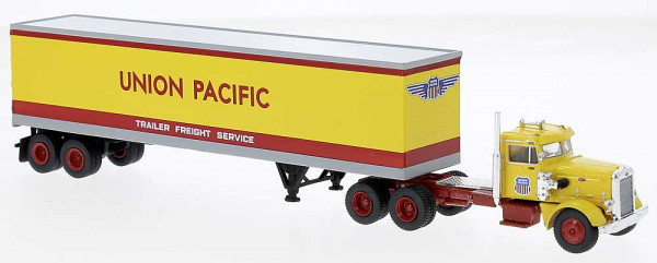 Brekina 85765 - Peterbilt 281 Koffer-Sattelzug "Union Pacific"