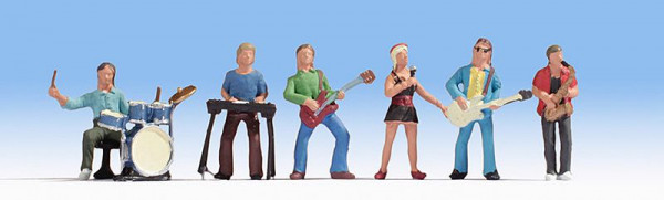 Noch 36839 - Band, 6 Figuren mit Musikinstrumenten