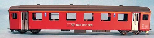 Bemo 3276421 - SBB A 201 Einheitswagen rot Ep. 4-5 1. Klasse Leichtmetallwagen