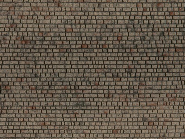 Noch 60372 - Mauerwerk Quader 28 x 10 cm -Strukturfolie 3D