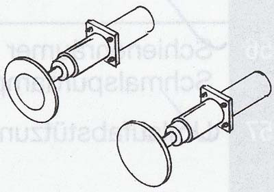 Weinert 86061 - Stangenpuffer,re.Flansch 5,2mm