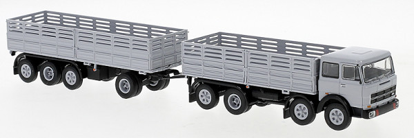 Brekina 58533 - Fiat 691, Millepiedi, LKW Hängerzug grau, schwarz