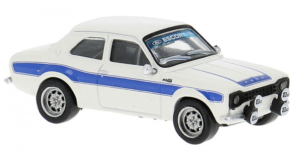Brekina 19070 - Ford Escort RS 1800 MkI "Rallye" weiß/blau 1969