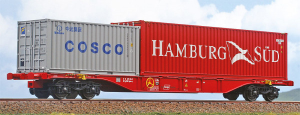 ACME 40412 - ÖBB Containertragwagen Typ Sgnss60 Rail Cargo Austria Ep. 5-6, "Cosco" + "Hamburg Süd"